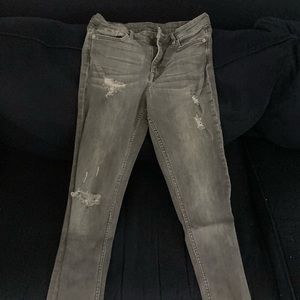 Gray H&M distressed skinny jean